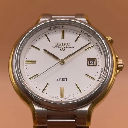 【✨磨きあげメンテナンス済✨】激レア！！　SEIKO SPIRIT 5M22-6A30 オートクォーツ メンズ腕時計 セイコー AUTO QUARTZ JAPAN 5M22-6A40 T2 10BAR 331362 アンティーク　ヴィンテージ　ビンテージ　日本