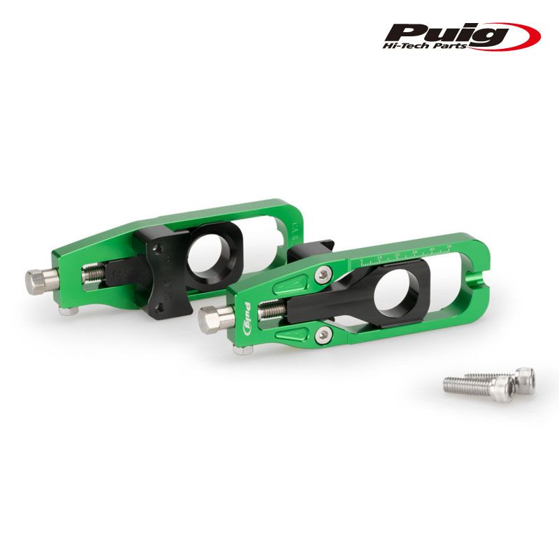 Puig 20689V CHAIN TENSIONER GREEN Kawasaki ZX-6R 636 13-17 プーチ チェーン テンショナー