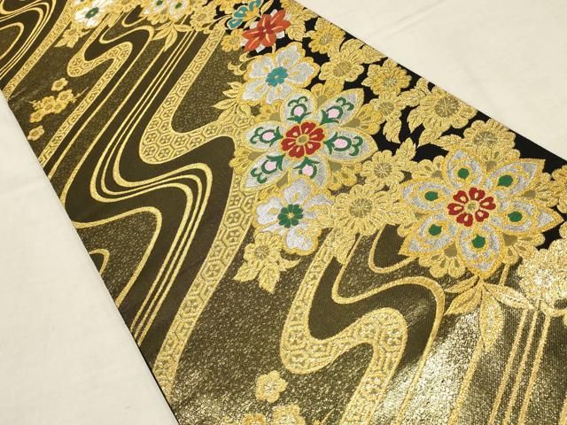 セール♪鈴乃屋扱い　吉祥花文六通柄袋帯　着物　フォーマル　振袖にも セール♪鈴乃屋扱い吉祥花文六通柄袋帯着物フォーマル振袖にも