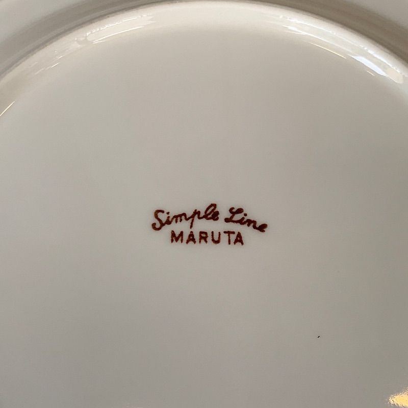 ★デッドストック★昭和レトロ MARUTA マルタ 平皿 4枚セット-3