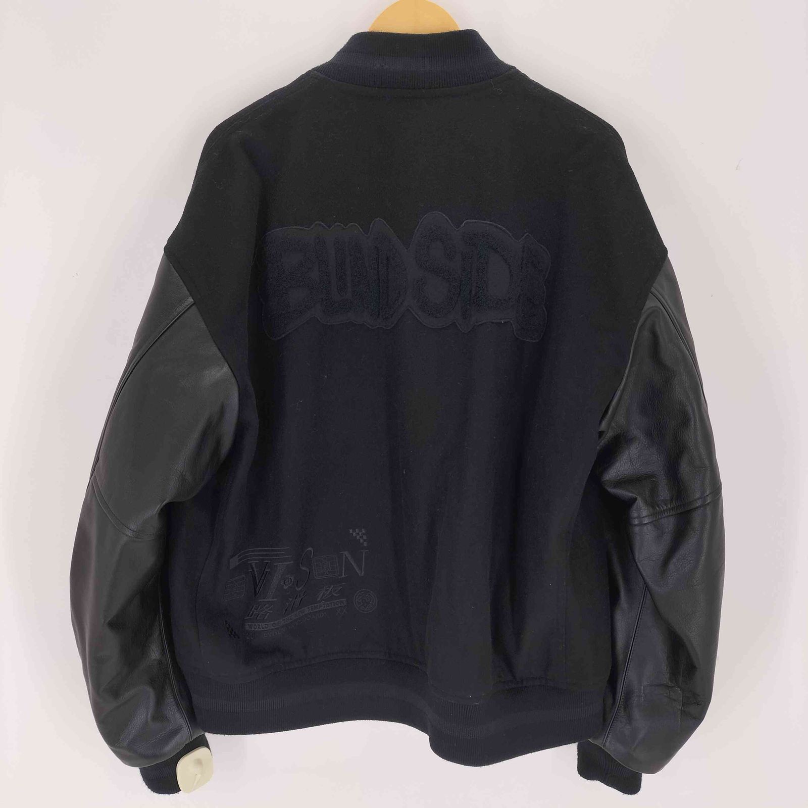 DELUXE】カウレザー カーコート 黒 Lサイズ デラックス DELUXE VARSITY 