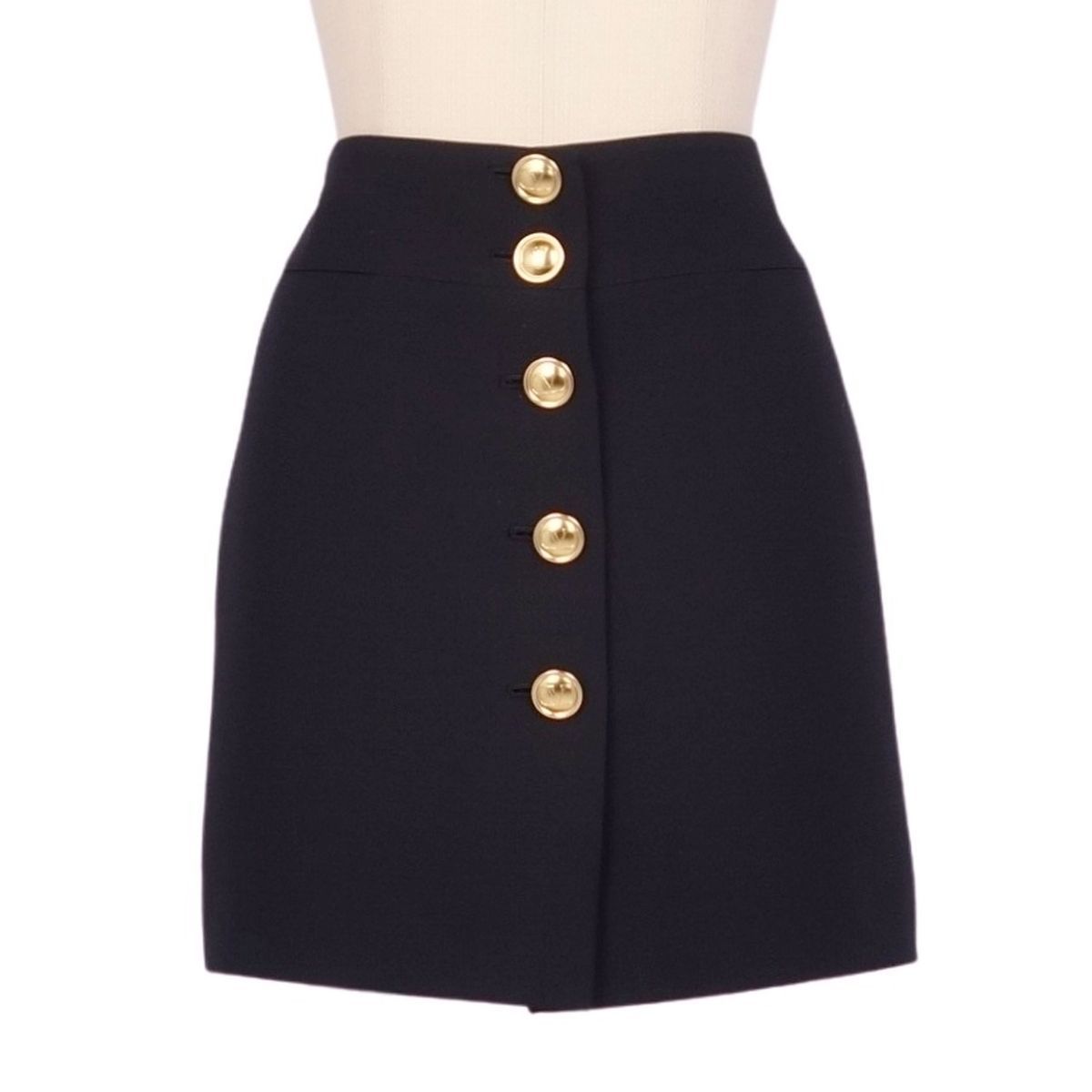 ヴァレンティノ ゴールドボタン スカート VALENTINO v 金ボタン 