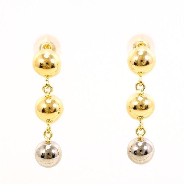 K18YGWG ピアス earrings 総重量約0.9g