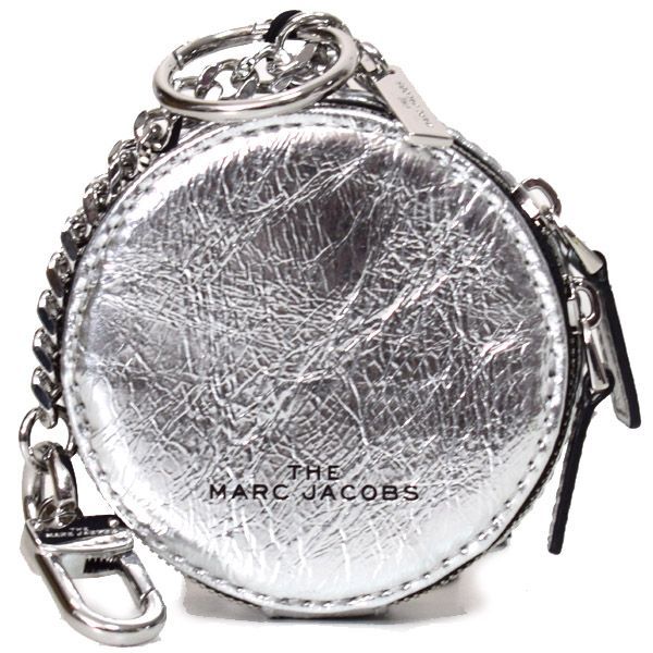 マークジェイコブス バッグチャーム MARC JACOBS ポリウレタン ザ スイート スポット ロゴ コインケース マルチポーチ バッグアクセサリー  シルバー S402M06FA21