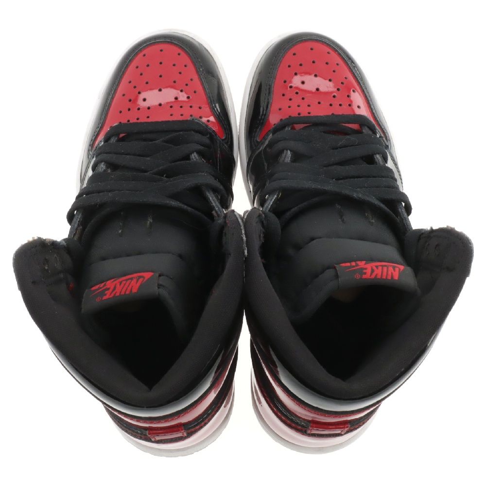 Nike Air Jordan 1 赤/黒 ハイカット　パテント 2025年 発売予定】NIKE AIR JORDAN 1 MID “Black/Patent Varsity