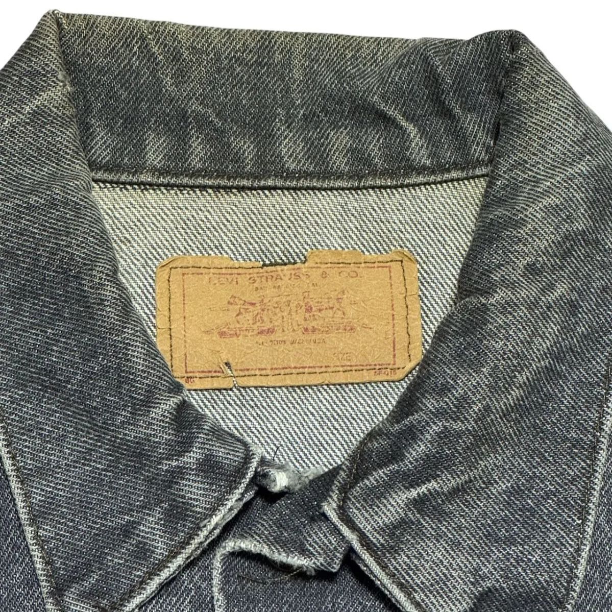 80s Levi's 70506 0259 先染め ブラックデニムジャケット｜USA製 38-40