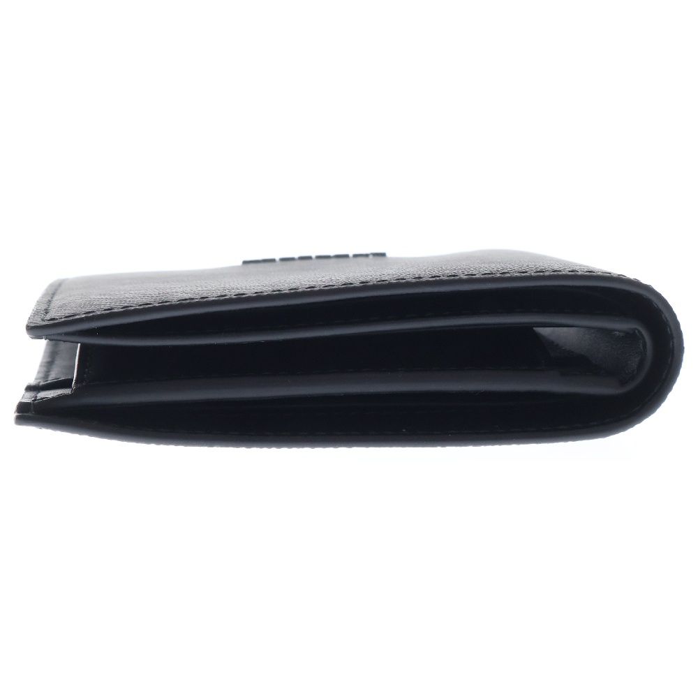 BURBERRY (バーバリー) 二つ折り財布 ブラック チェック柄 PVC×レザー  