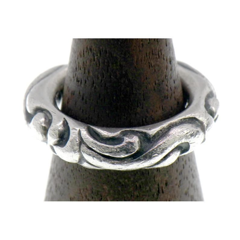 クロムハーツ CHROME HEARTS SCRL BAND スクロールバンド シルバー リング 44789