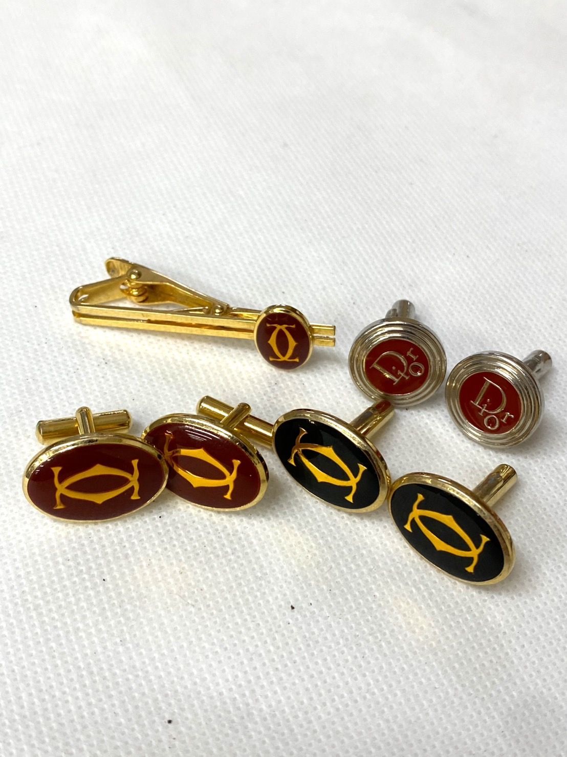 タイピン カフスボタン まとめセット Cartier カルティエ クリスチャンディオール メンズ カフス hm042103