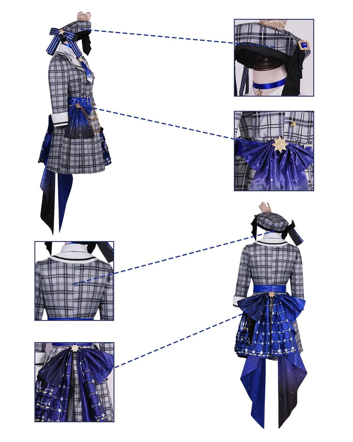 数量限定】[神併良品] VTuber コスプレ ウィッグ付き フルセット 大人  