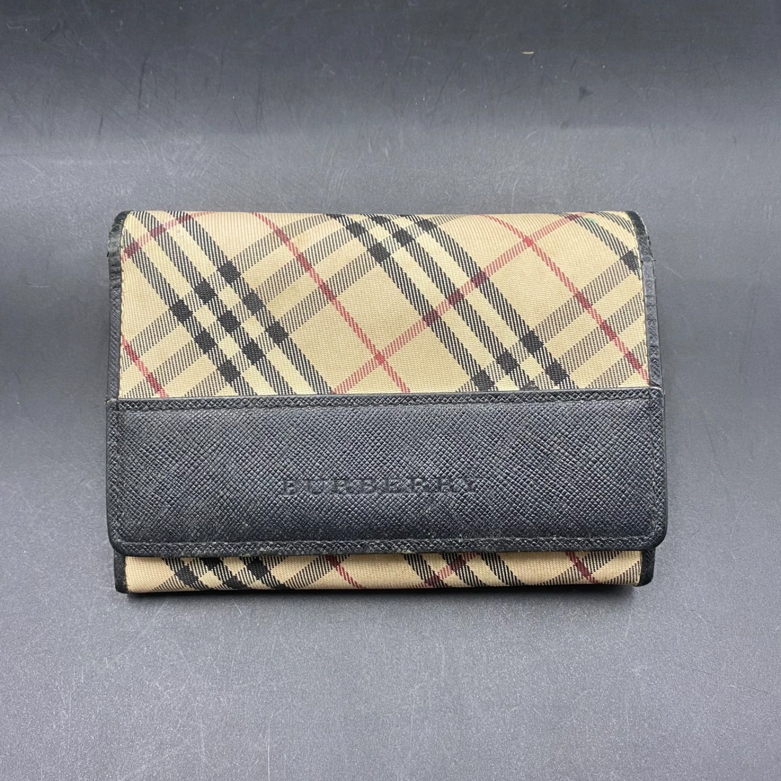 美品　BURBERRY バーバリー　二つ折り財布　ノバチェック 楽天市場】【財布】BURBERRY バーバリー ノバチェック Wホック 2