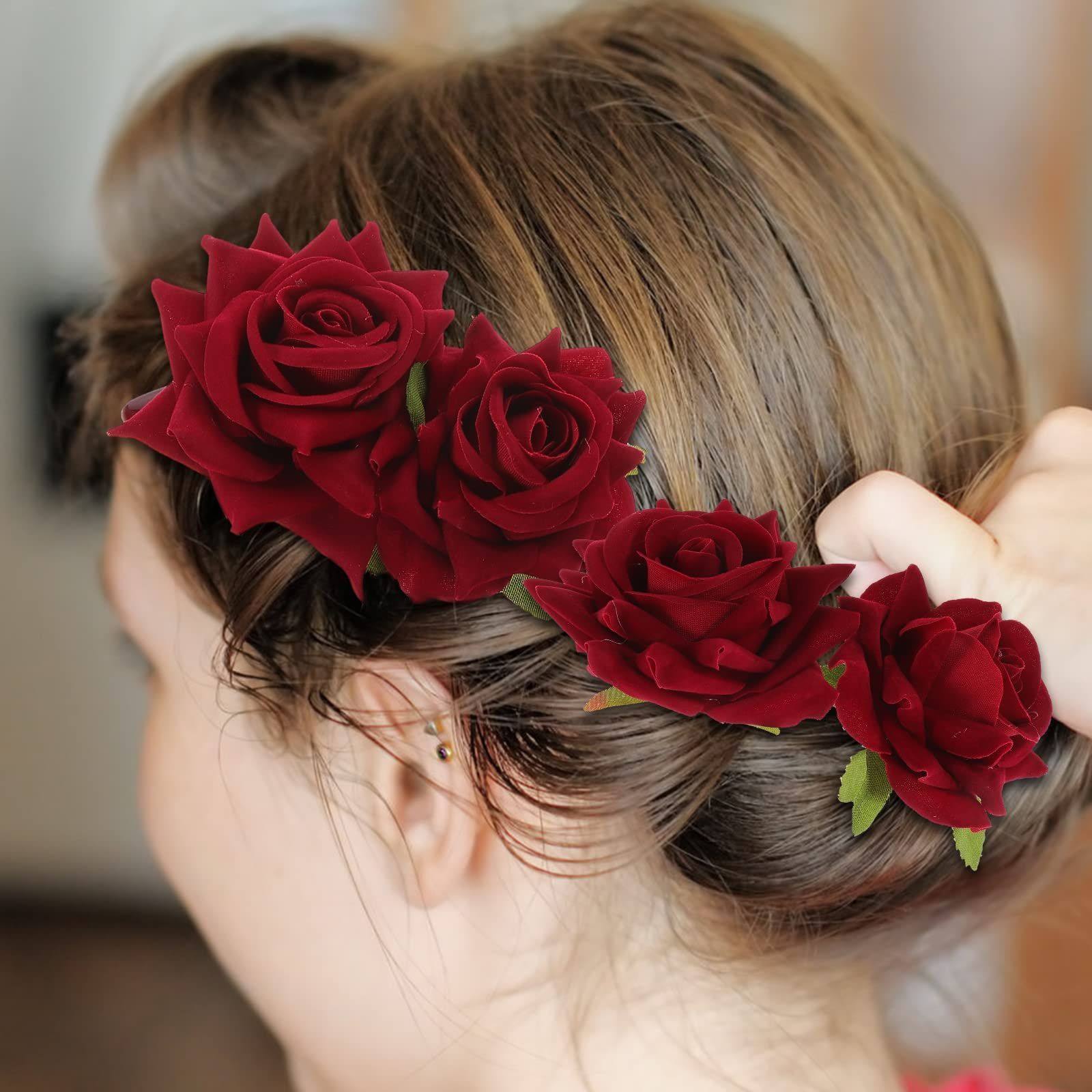 ヘアクリップ 女性用リボンヘアピンサイドクリップヘッドドレス