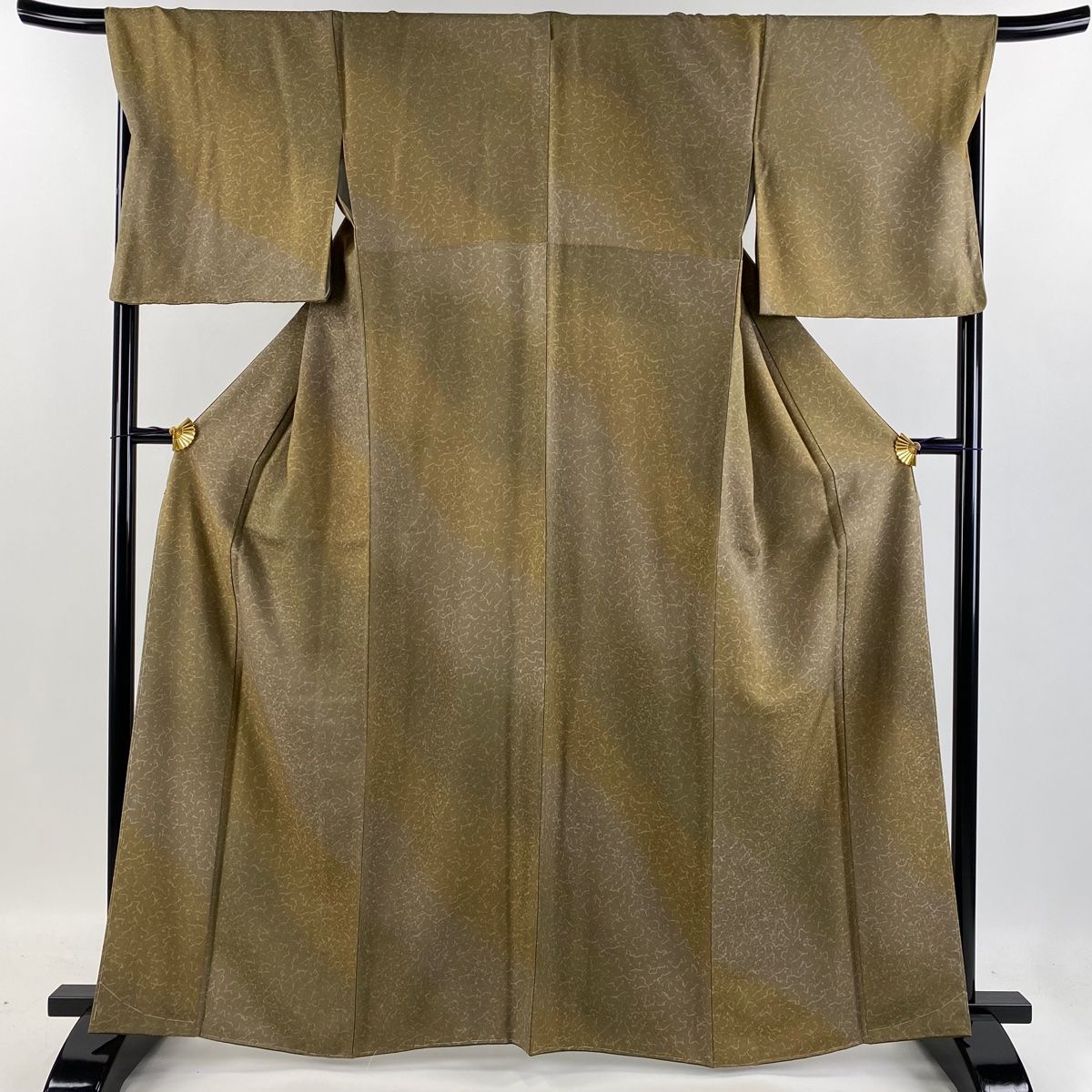 小紋 身丈161.5cm 裄丈68cm L 袷 草花 紋意匠 灰紫 正絹 美品 秀品 一つ紋 中古 小紋 身丈161cm 裄丈65cm M 袷 草花 地紋 深緑 化繊 美品 優品 中古