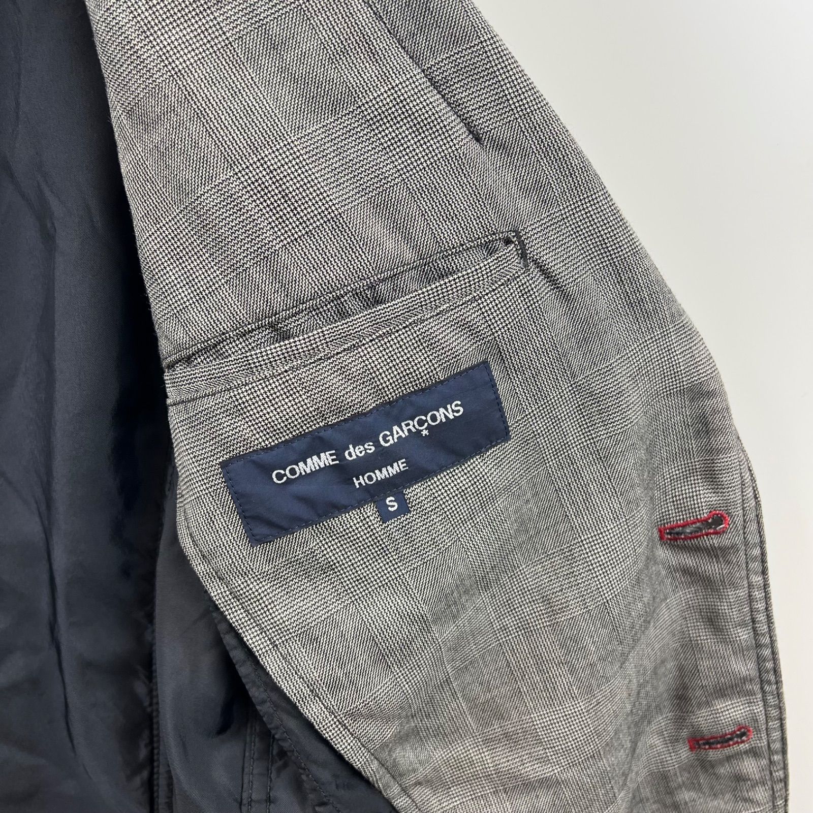 【匿名配送】コムデギャルソン ジャケット COMME des GARCONS HOMME CDG 00s archive glen check 2B jacket