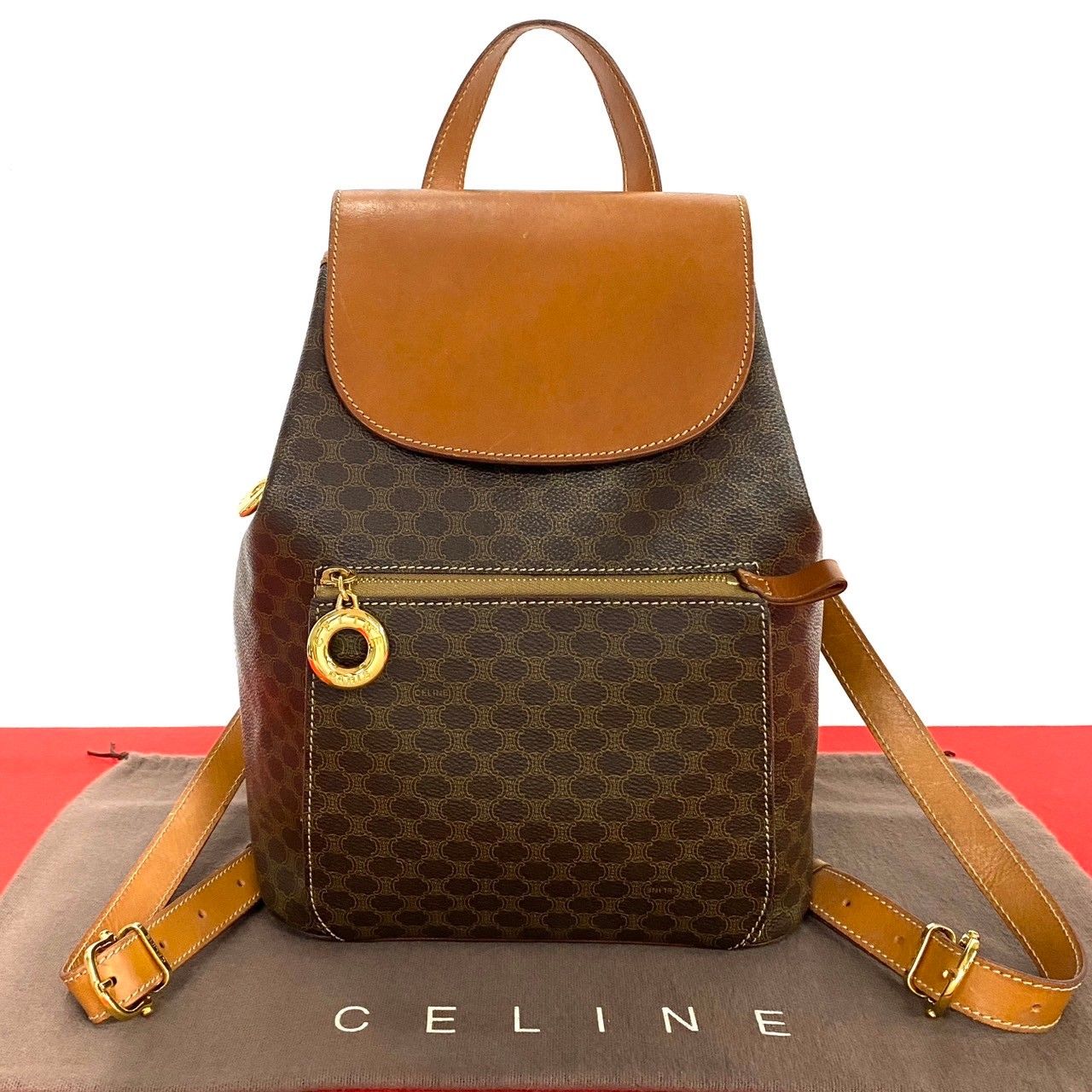 極 美品 希少品 CELINE セリーヌ マカダム ブラゾン トリオンフ 柄 