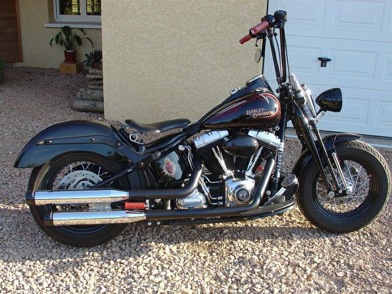 ナローボトムエイプバー ブラック 14インチ BRIGHTFACE_UK