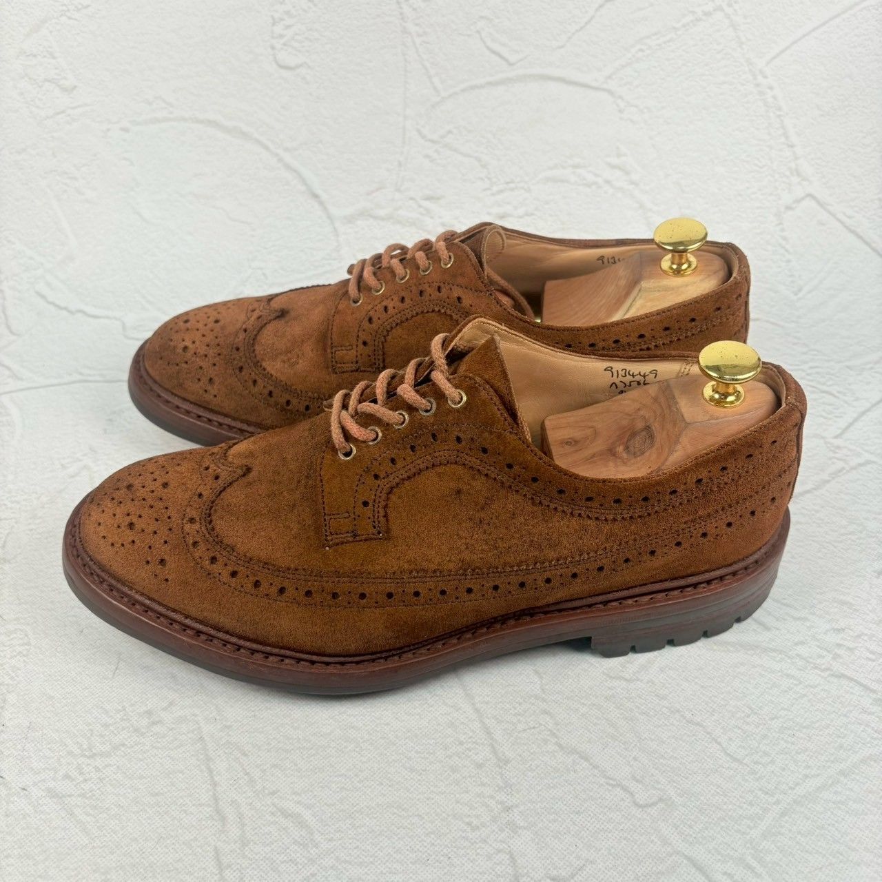 美品】Tricker's トリッカーズ Bourton バートン スエード 茶 8h 美品】Tricker's トリッカーズ Bourton バートン スエード 茶 8h