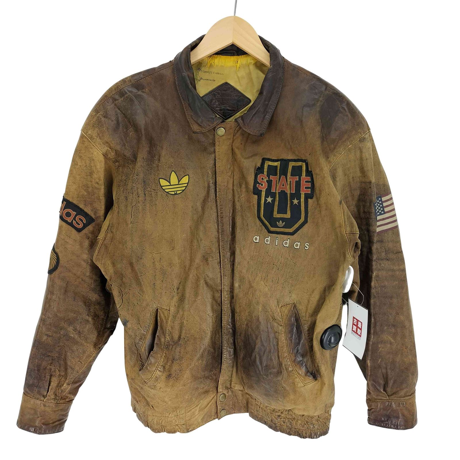 アディダス adidas 80S American Born 裏地 地図 総柄
