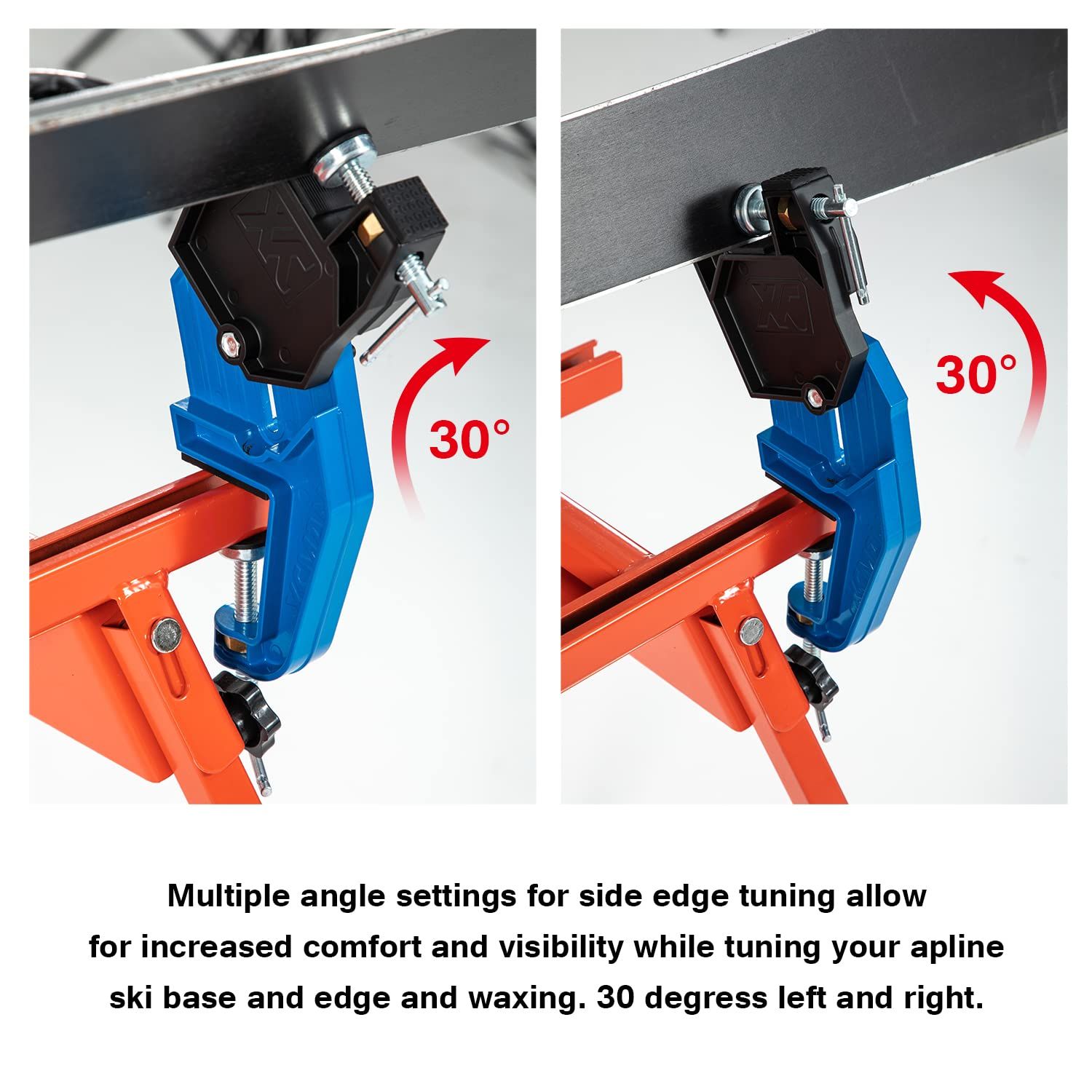 スキーバイス チューニング＆ワックス用バイスセット XCMAN スキーチューニングとワックスがけ用 角度と高さ調節可能 PRO