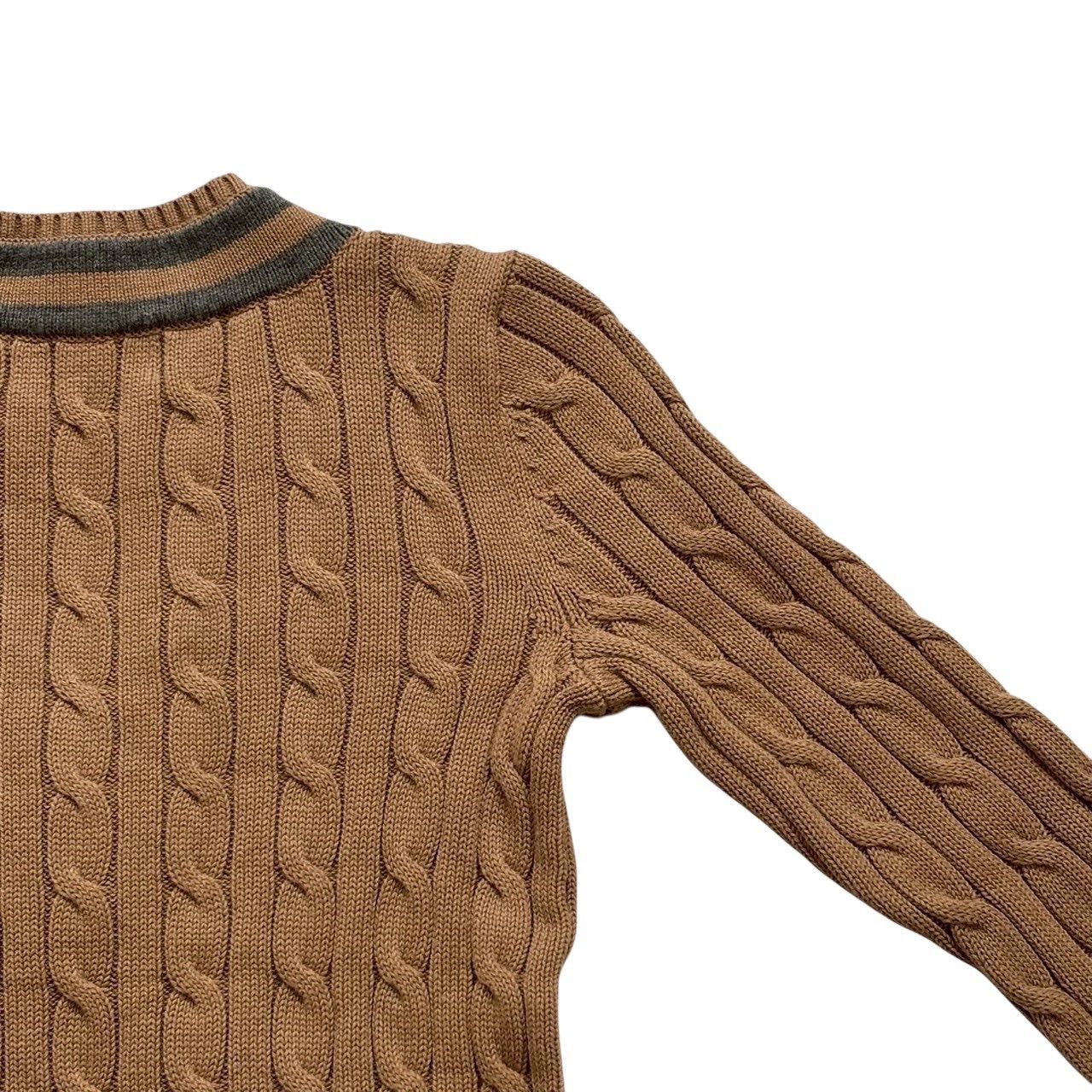 未使用　ラルフローレン　Ralph Lauren Sport ニット XS Ralph Lauren ラルフローレン ニットセーター 茶 グレー V
