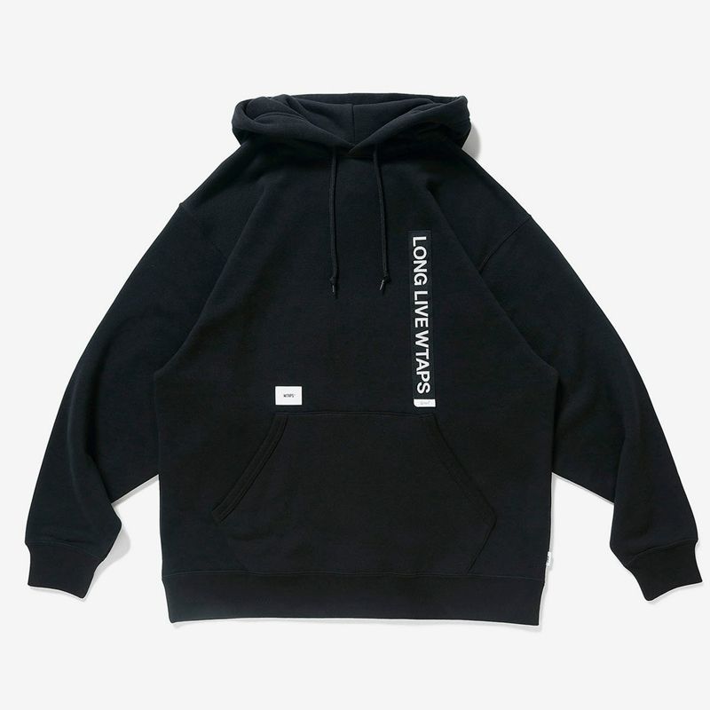 WTAPS SIGN HOODY COTTON SNEAK SPOT BLACK23AW - bolasludwig.com.br