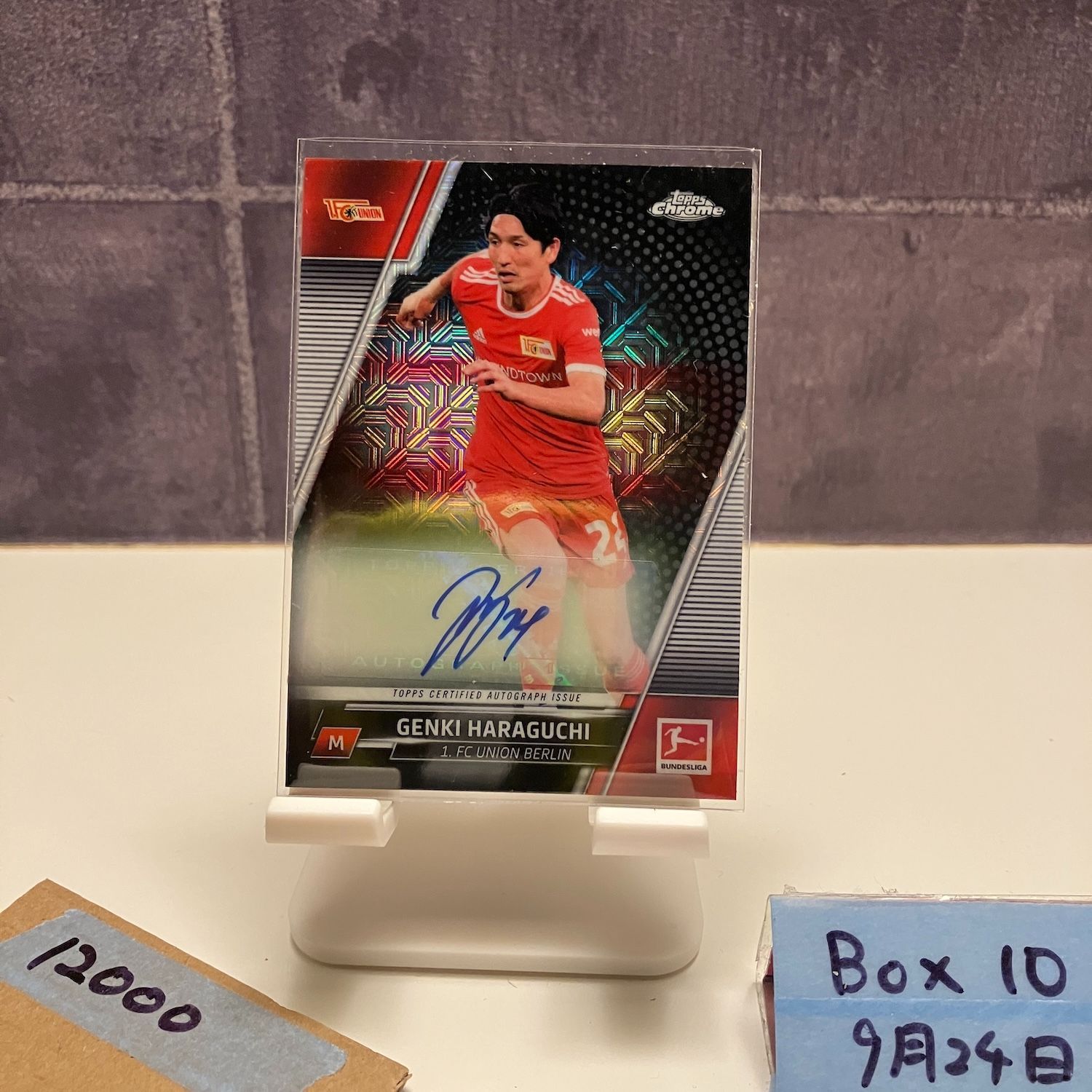 2025 Topps Chrome Bundesliga 原口元気 33 50 サイン ウニオンベルリン Mojo Refractor カード