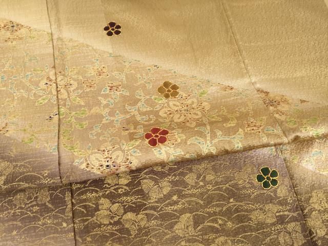 平和屋着物○訪問着 駒刺繍 花唐草文 金彩 正絹 逸品 AABB2013ck