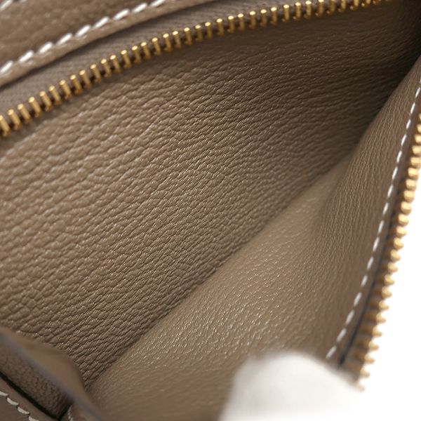 エルメス HERMES 三つ折り財布 ベアン コンビネ シェーブル エトゥープ  
