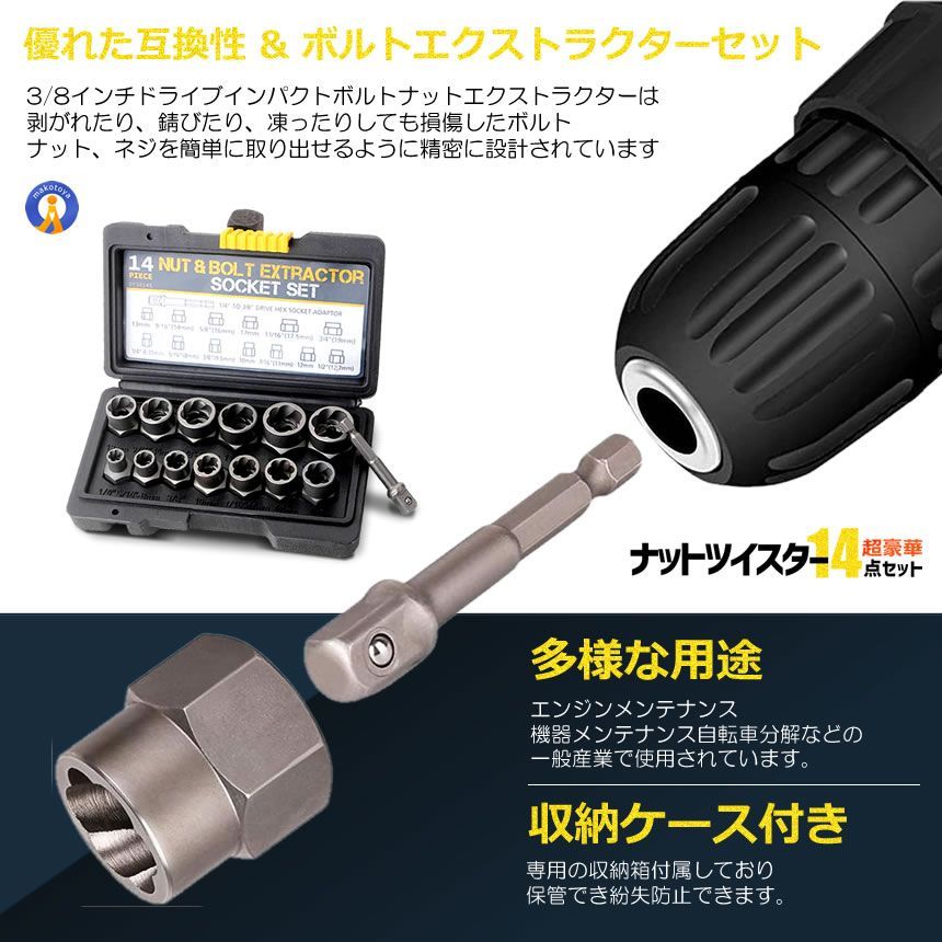 インパクトボルト＆ナットリムーバーセット