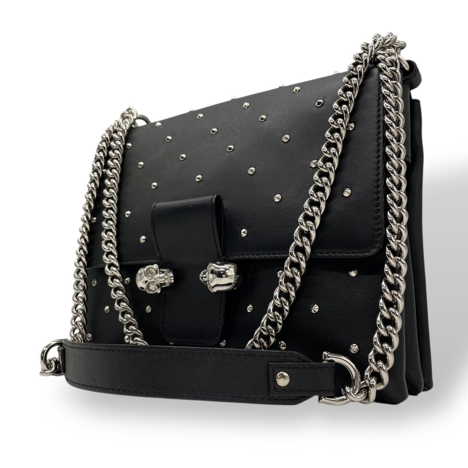 Alexander McQueen ショルダーバッグ　ワンショルダー　ビーズ　黒 美品 Alexander McQueen アレキサンダーマックイーン ショルダー