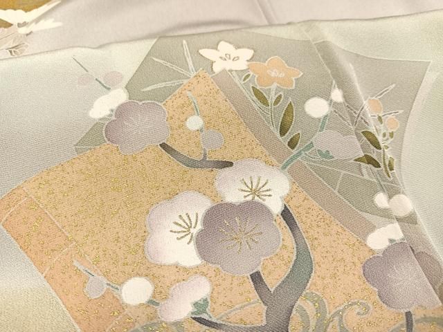 平和屋本店□極上 夏物 本加賀友禅作家 西川健一 絽塩瀬 九寸名古屋帯