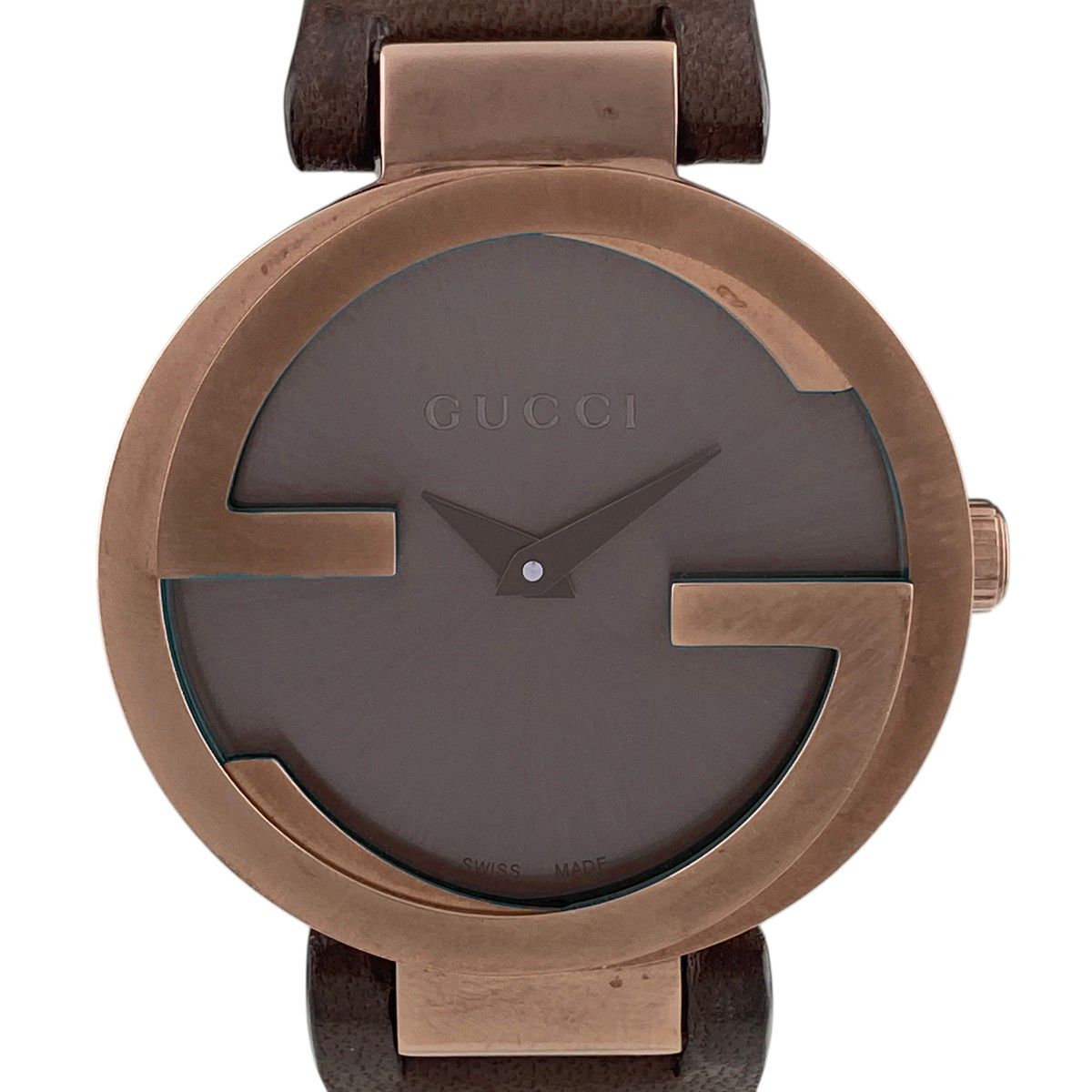 保証書 グッチ GUCCI インターロッキング G YA133504 133.5 腕時計 SS レザー クォーツ レディース