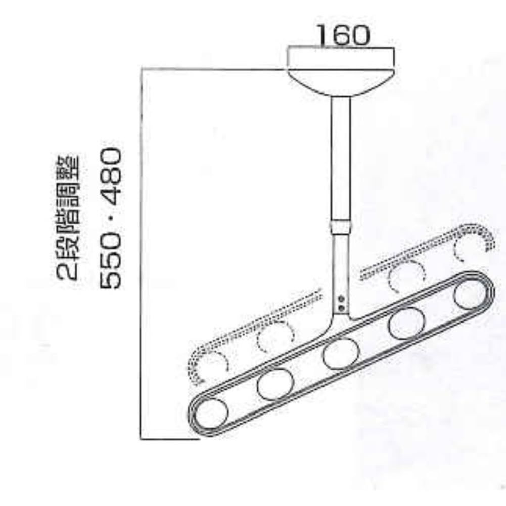 ホスクリーン 軒天用物干し ZAN-0450-DB ダークブロンズ 川口技研 2本1組