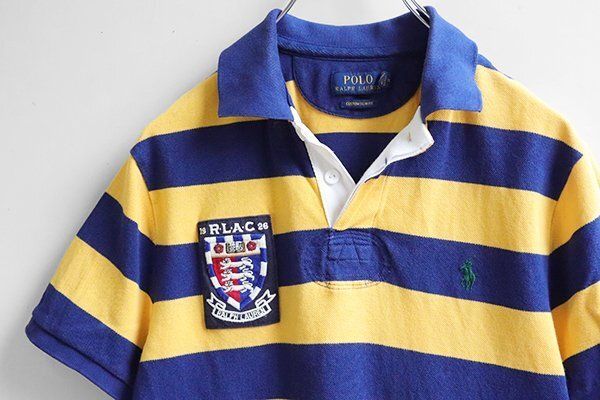 POLO RALPH LAUREN ◇ ボーダー メッシュ 半袖 ポロシャツ M