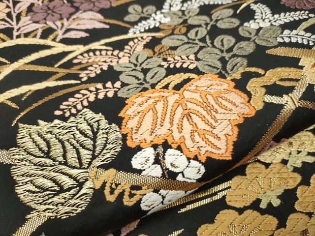 平和屋着物○九寸名古屋帯 唐織 吉祥花文 金糸 正絹 逸品 DAAU5957ps