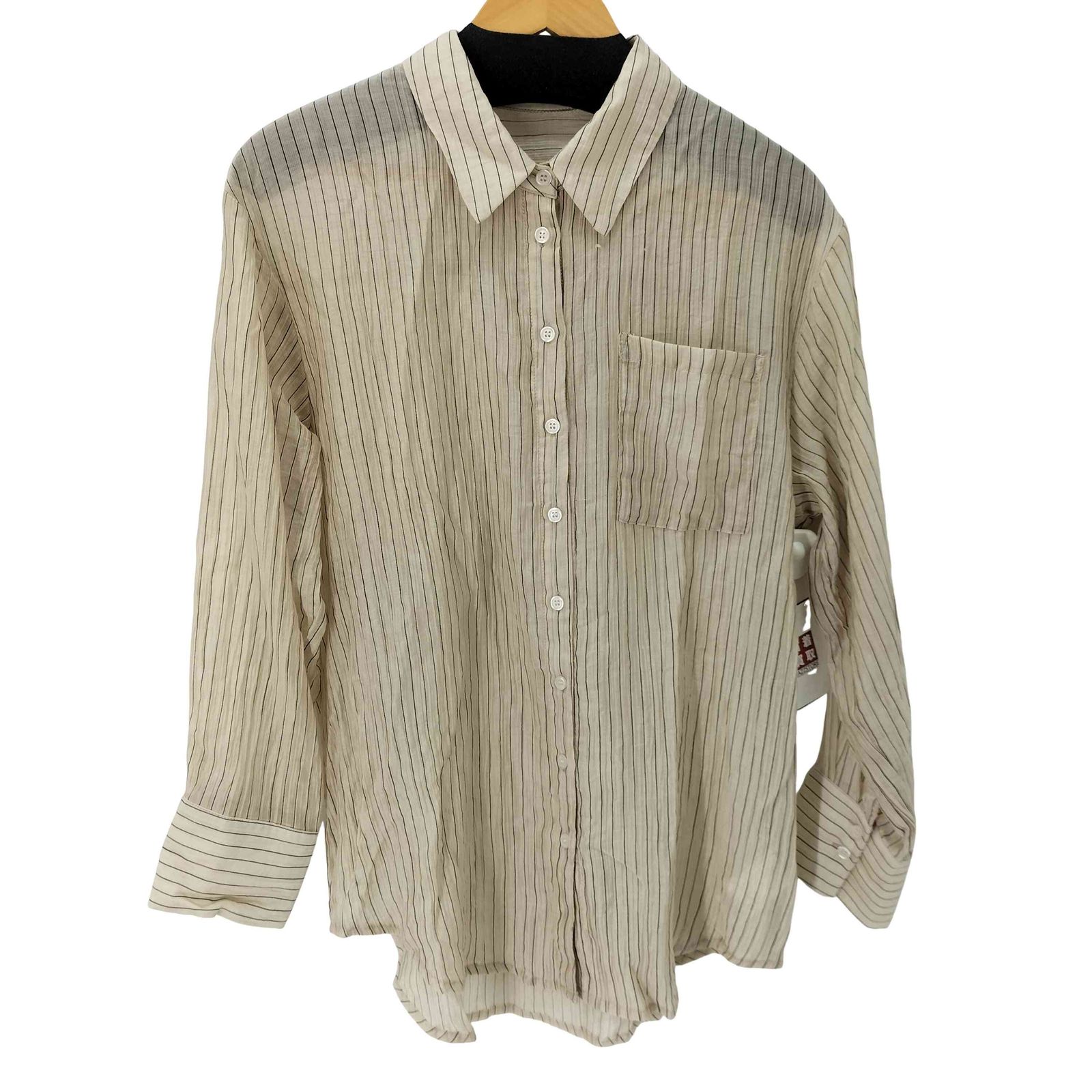 ディスコート Discoat L/S シアーストライプシャツ レディース
