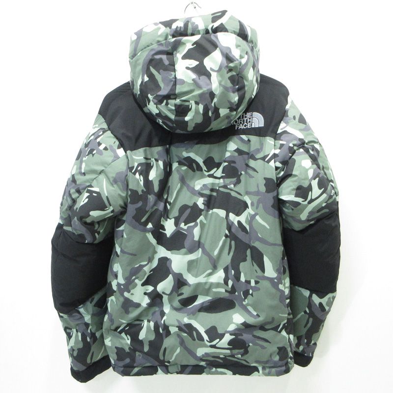 三重本店 THE NORTH FACE ザ ノースフェイス NOVELTY BALTRO LIGHT JACKET GORE-TEX総柄ロゴ刺繍ダウンジャケット ND91951 ローレルリースグリーンカモ 迷彩 マルチ サイズ M 92