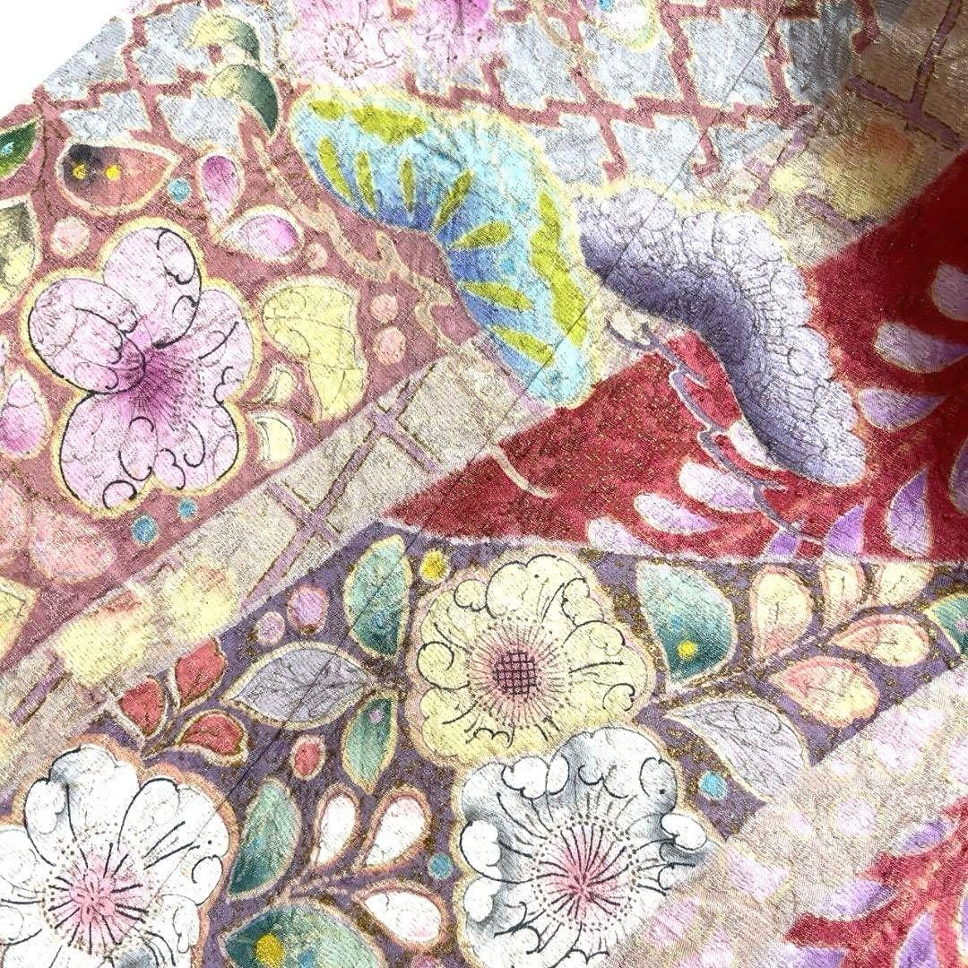 振袖　金通し　辻ヶ花　熨斗　七宝　藤の花　成人式 晴れの日 着物 045a 振袖金通し辻ヶ花熨斗七宝藤の花成人式 晴れの日 着物 045a