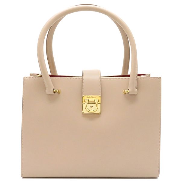 サルヴァトーレフェラガモジュリエットガンチーニハンドバッグベージュ