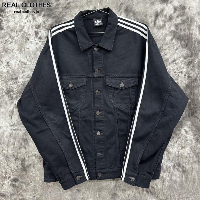 【JPタグ】BALENCIAGA×Adidas/バレンシアガ×アディダス【23SS】クラッシュ加工 Denim Jacket/デニムジャケット 724775 TNW54/1