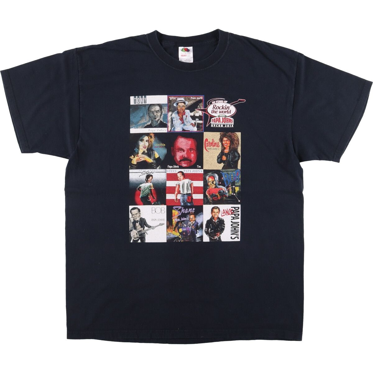 古着 フルーツオブザルーム FRUIT OF THE LOOM ROCKIN THE WORLD PAPA JOHNS PIZZA バンドTシャツ バンT メンズXL相当|eaa529314