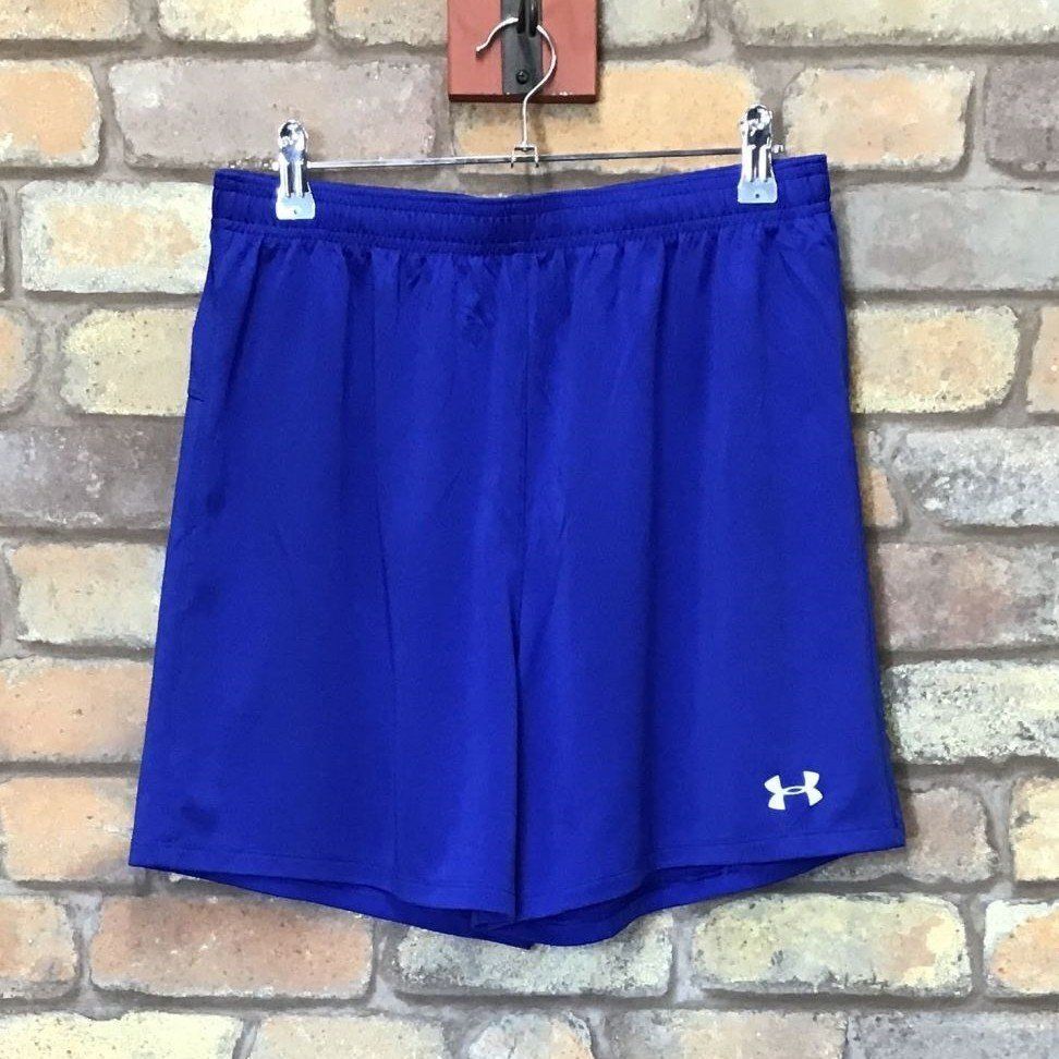 SP1-087★アメリカ買付品★状態良好★ブルーカラー【UNDER ARMOUR アンダーアーマー】ストレッチ ショートパンツ【メンズ M~L】ショーツ ランニング ジム US古着