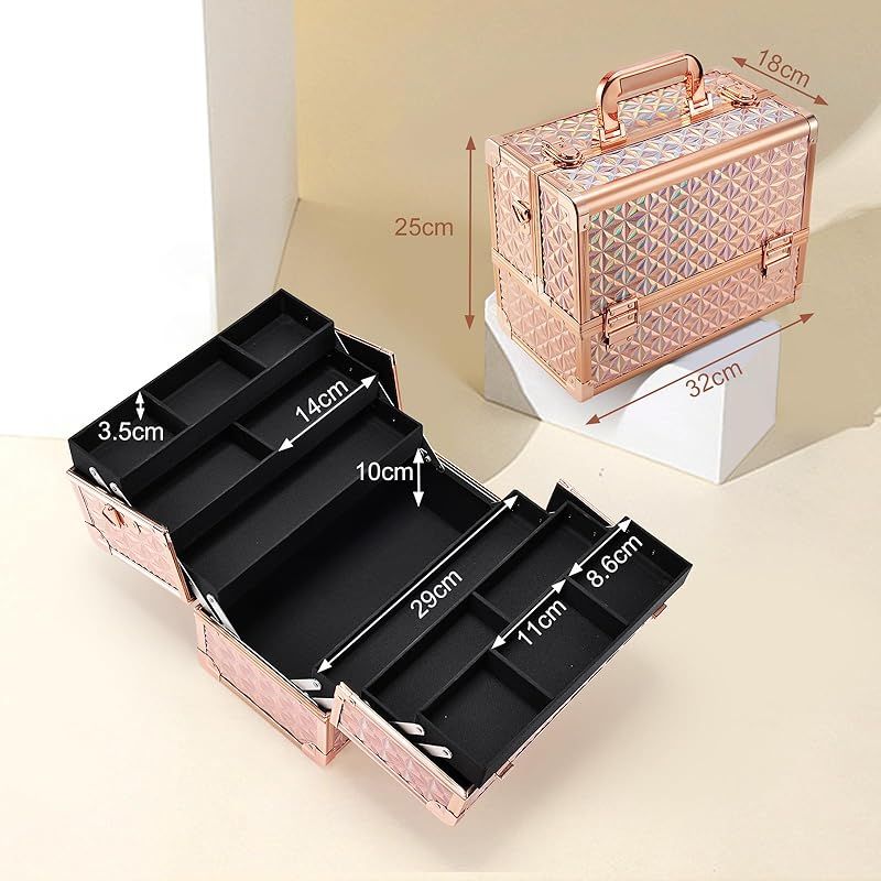 Hapilife メイクボックス 大容量 プロ仕様 コスメボックス 化