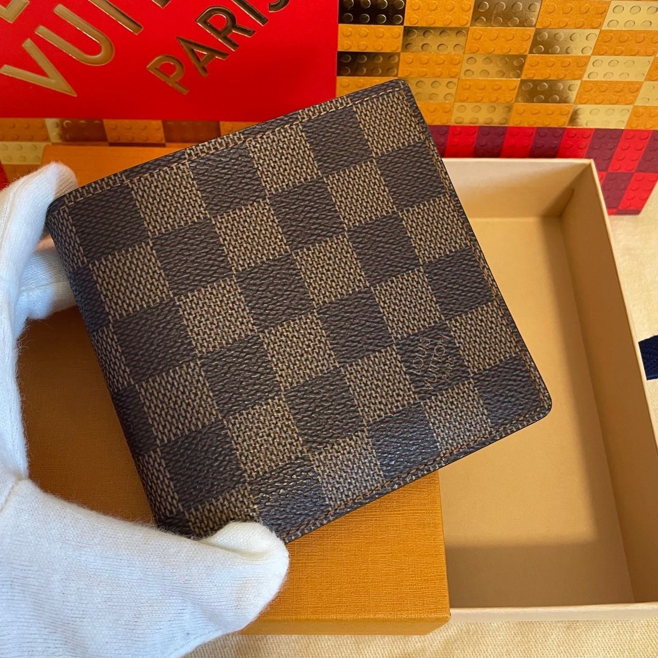 極上美品】ルイヴィトン ダミエ エベヌ ポルトフォイユ マルコ