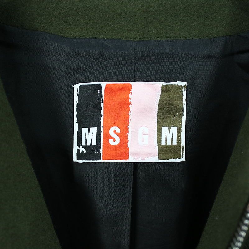 MSGM / エムエスジーエム | ケープレイヤードメルトンジップアップ