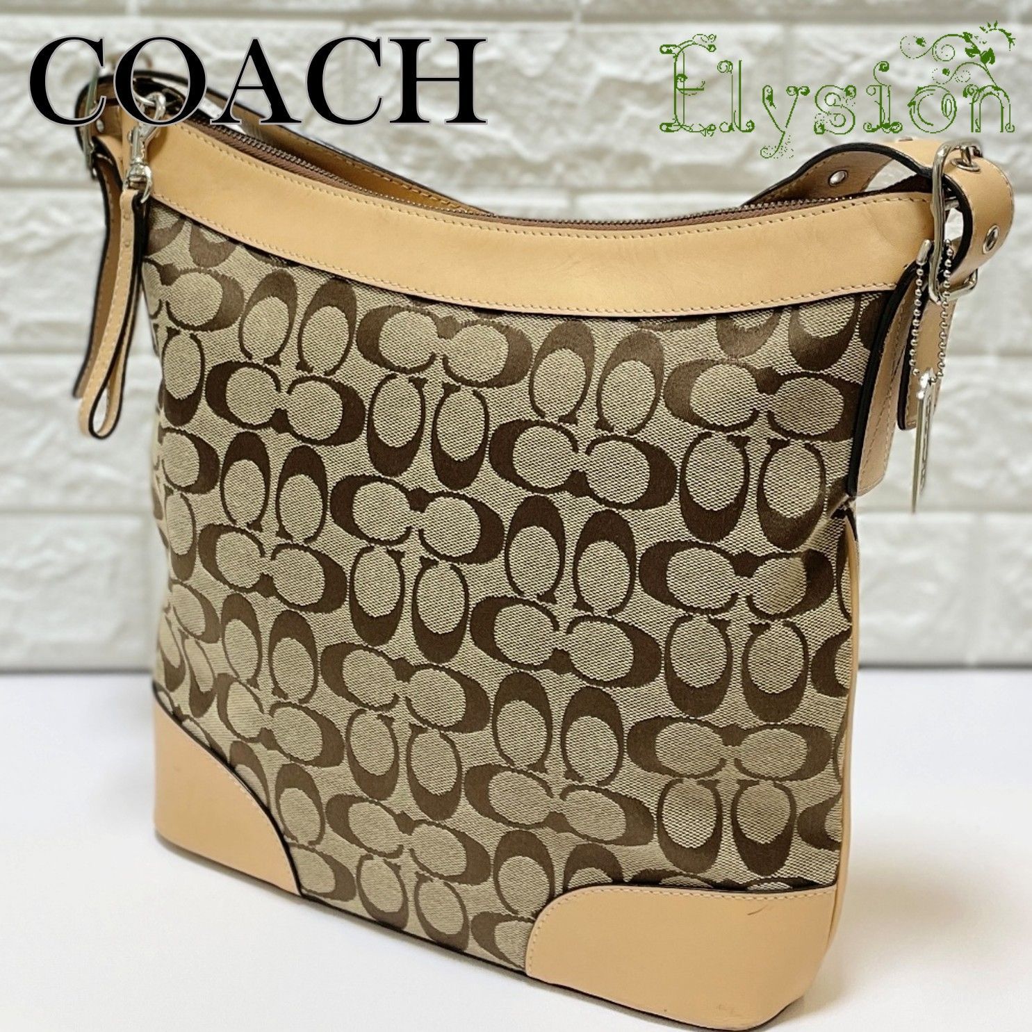 コーチ　肩掛けバック コーチショルダーバッグ肩掛け斜め掛けシグネチャー6346