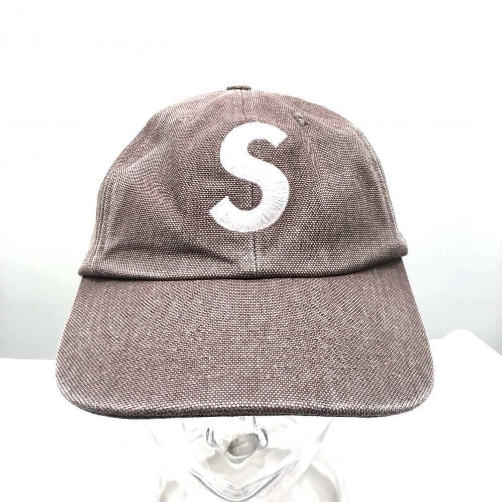 【中古】SUPREME 24FW Pigment S Logo 6 Panel ブラウン シュプリーム キャップ[17]