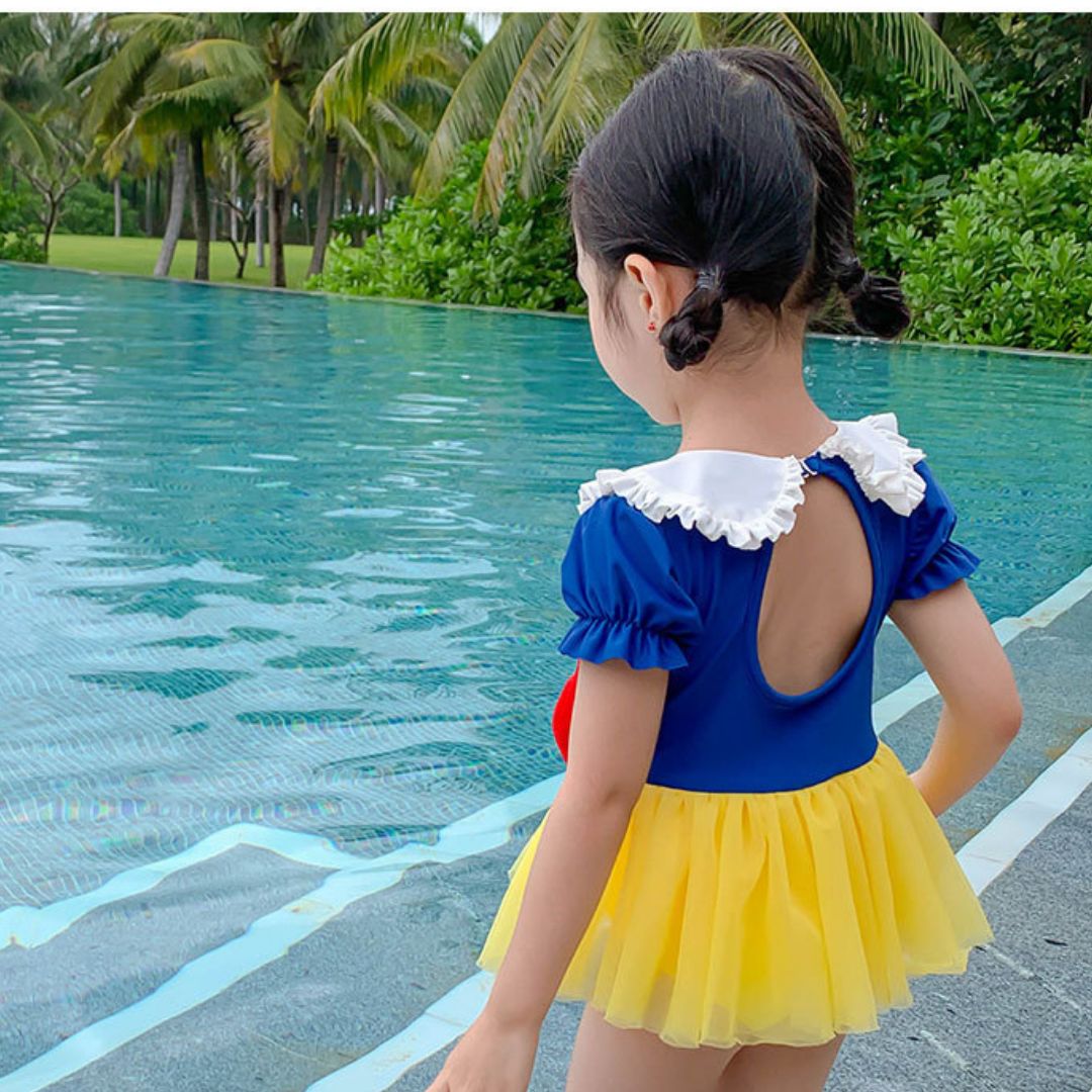 ワンピース 水着 キッズ 女の子 白雪姫 かわいい プリンセス フリル 