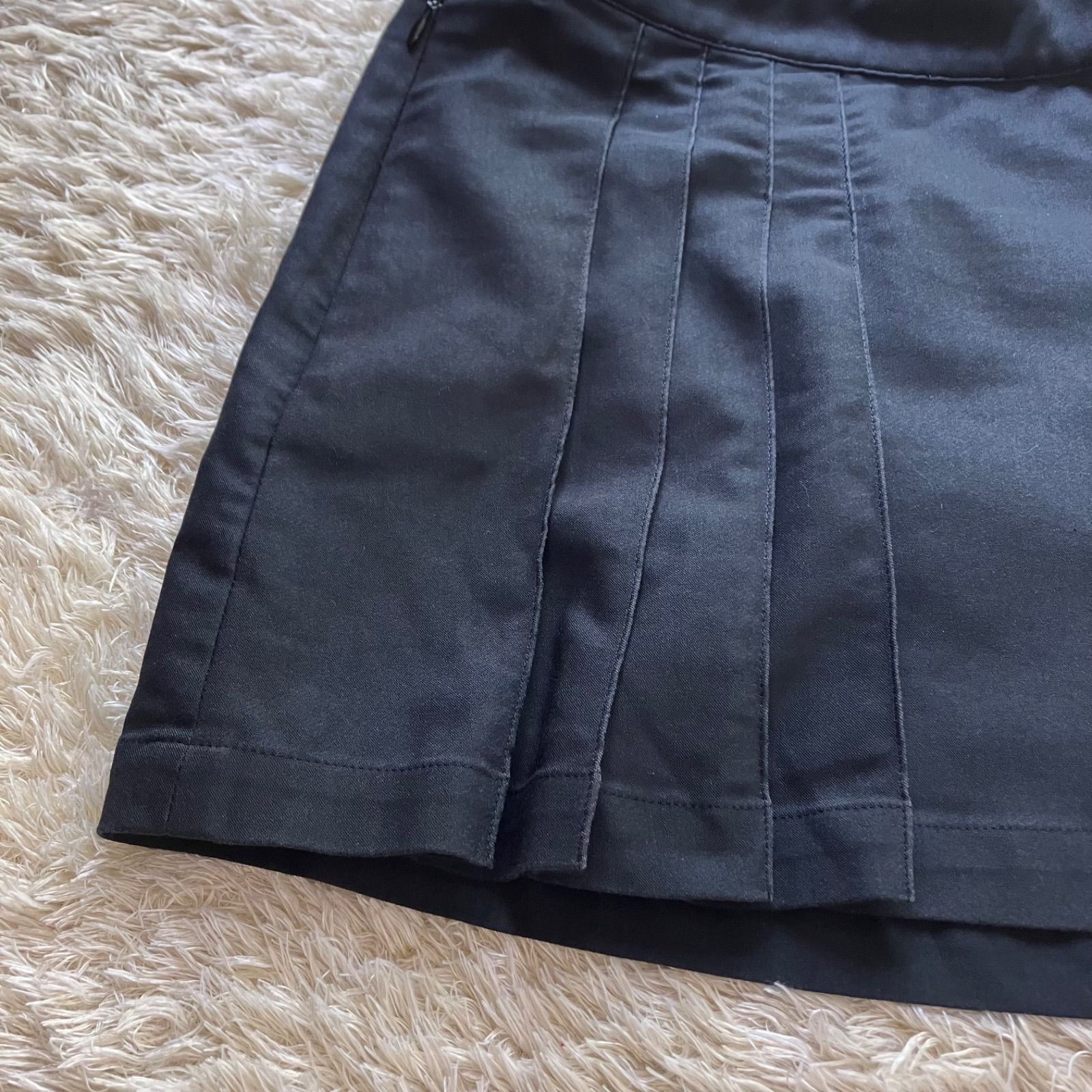 L 黒 ブラック プリーツ ナイキ クラブ ゴルフ スカート
