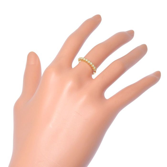 AHKAH アーカー デザイン ダイヤ リング K18YG 750 イエローゴールド